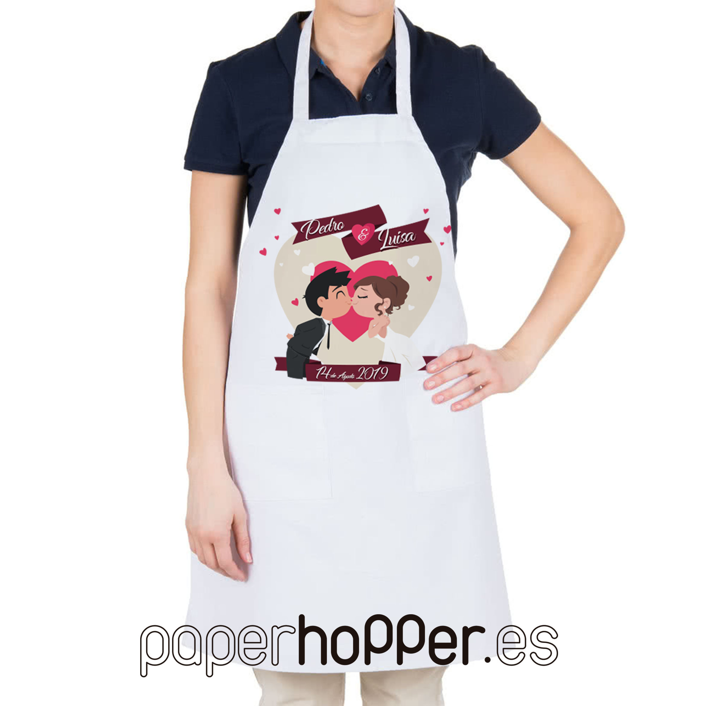 Delantal cocina personalizado Pareja - Paperhopper