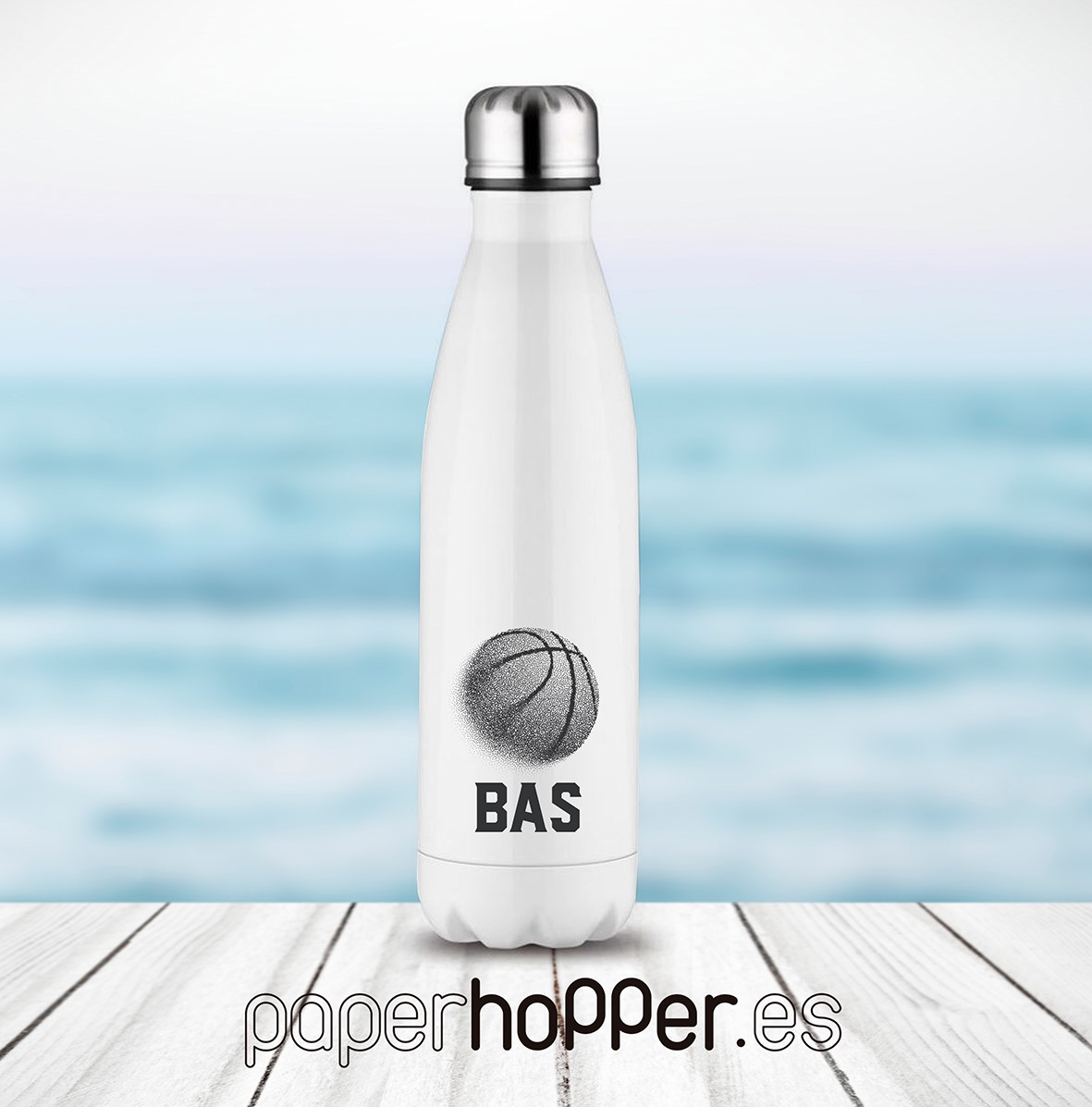 Botella Acero Inoxidable Personalizada Basket - Paperhopper